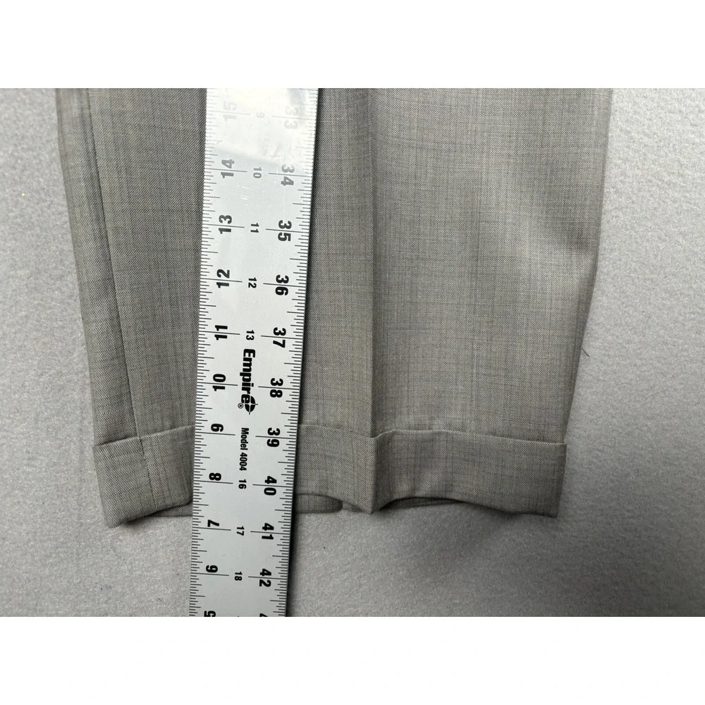 Zacchi Men's Pants 36 Gray Plaid Pleated Front Dress Career Worship Pockets 2890